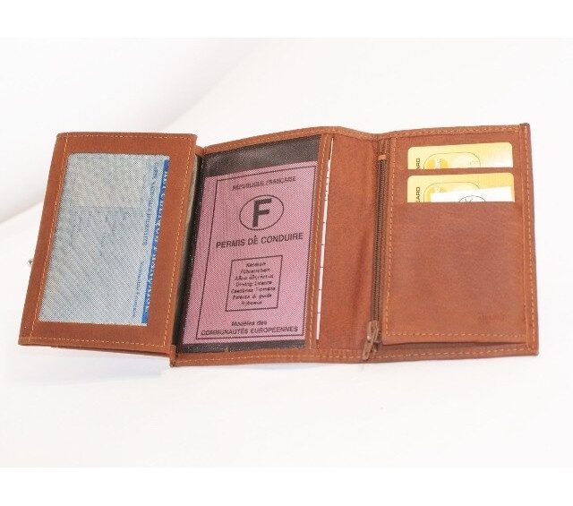 La Guêpe - Petite Maroquinerie - Portefeuille en cuir gold