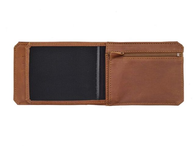 La Guêpe - Petite Maroquinerie - Portefeuille à l'italienne en cuir fauve 3 volets - 960