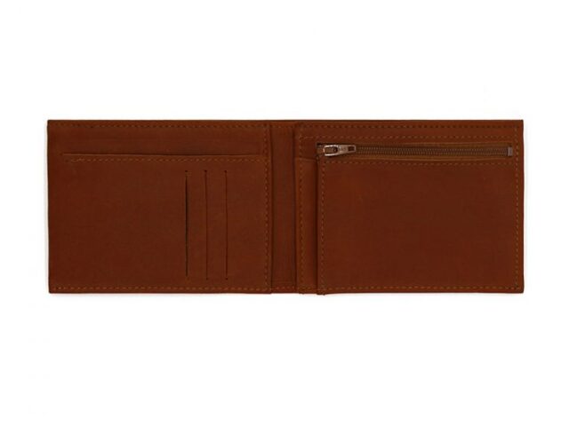 La Guêpe - Petite Maroquinerie - Portefeuille à l'italienne en cuir fauve - 955