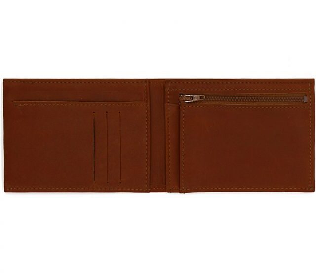 La Guêpe - Petite Maroquinerie - Portefeuille à l'italienne en cuir fauve - 955