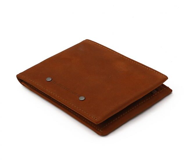 La Guêpe - Petite Maroquinerie - Portefeuille à l'italienne en cuir fauve - 955