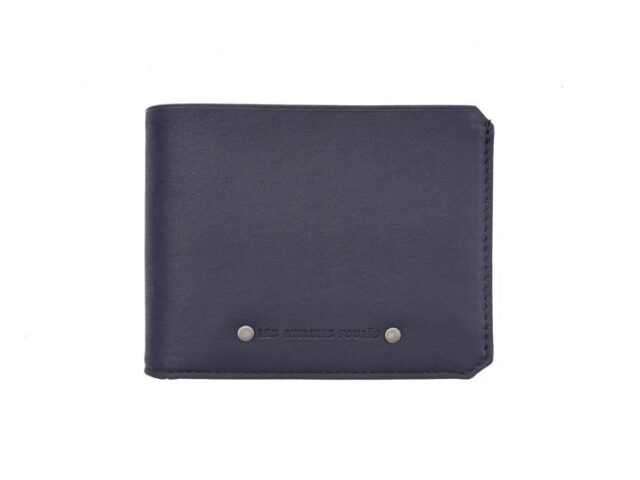 La Guêpe - Portefeuille à l’italienne en cuir marine 3 volets – 960