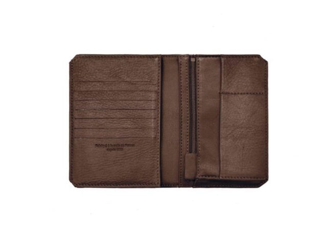 La Guêpe - Petite Maroquinerie - Portefeuille anti-RFID en cuir cognac - 9120 X