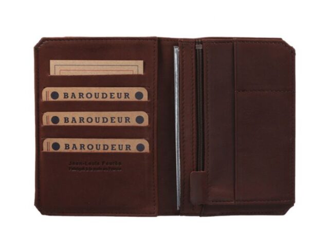 La Guêpe - Petite Maroquinerie - Portefeuille anti-RFID en cuir cognac - 9120 X