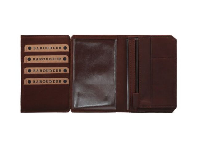 La Guêpe - Petite Maroquinerie - Portefeuille anti-RFID en cuir cognac - 9120 X