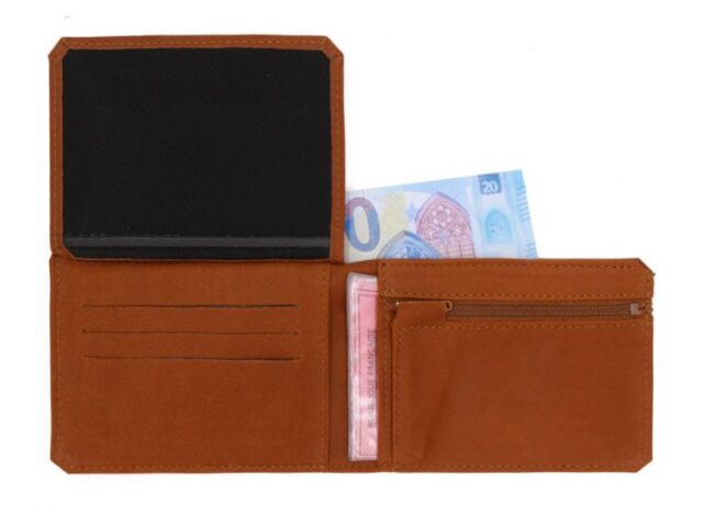 La Guêpe - Petite Maroquinerie - Portefeuille anti-RFID en cuir fauve - 9110 X