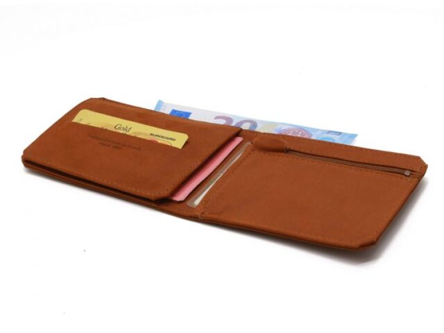 La Guêpe - Petite Maroquinerie - Portefeuille anti-RFID en cuir fauve - 9110 X