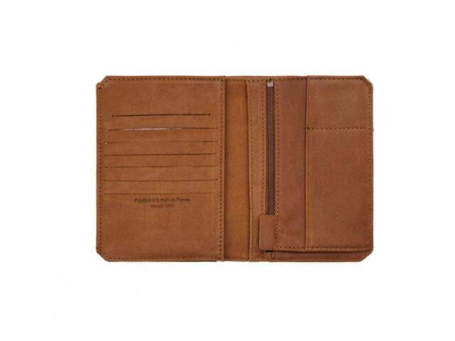 La Guêpe - Petite Maroquinerie - Portefeuille anti-RFID en cuir fauve - 9120 X