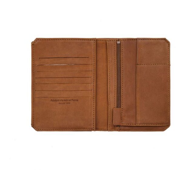 La Guêpe - Petite Maroquinerie - Portefeuille anti-RFID en cuir fauve - 9120 X