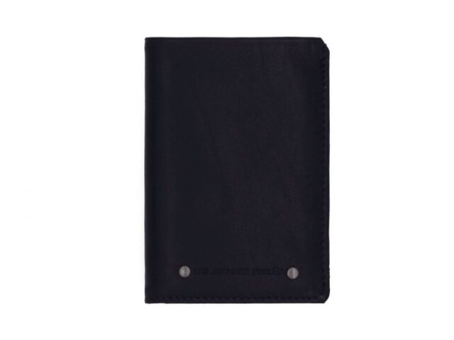 La Guêpe - Portefeuille anti-RFID en cuir marine- 949 X