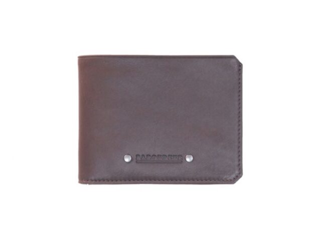 La Guêpe - Petite Maroquinerie - Portefeuille anti-RFID en cuir marron foncé - 9110 X