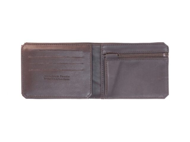 La Guêpe - Petite Maroquinerie - Portefeuille anti-RFID en cuir marron foncé - 9110 X