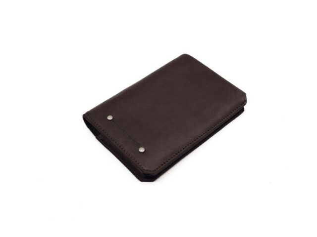 La Guêpe - Petite Maroquinerie - Portefeuille anti-RFID en cuir marron foncé - 9120 X