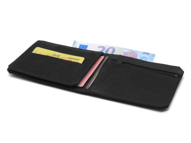 La Guêpe - Petite Maroquinerie - Portefeuille anti-RFID en cuir noir - 9110 X