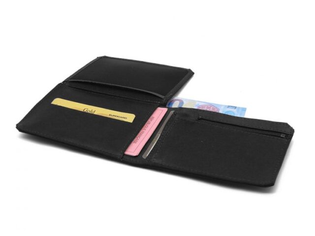 La Guêpe - Petite Maroquinerie - Portefeuille anti-RFID en cuir noir - 9110 X