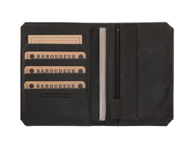 La Guêpe - Petite Maroquinerie - Portefeuille anti-RFID en cuir noir - 9120 X