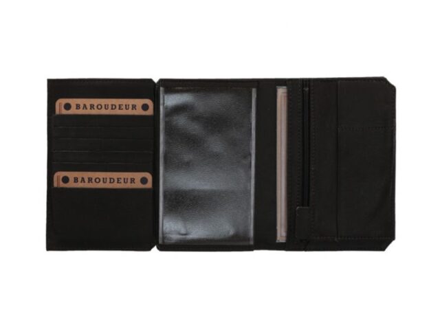 La Guêpe - Petite Maroquinerie - Portefeuille anti-RFID en cuir noir - 9120 X