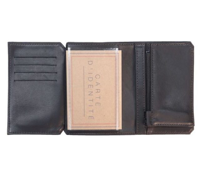 La Guêpe - Petite Maroquinerie - Portefeuille anti-RFID en cuir noir - 949 X