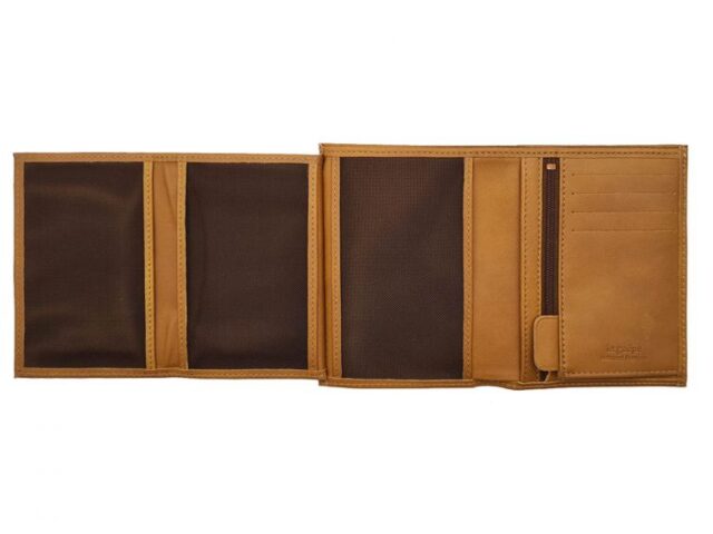 La Guêpe - Petite Maroquinerie - Portefeuille anti-rfid "Luxe" en cuir gold - 13 cm - PM-028-06