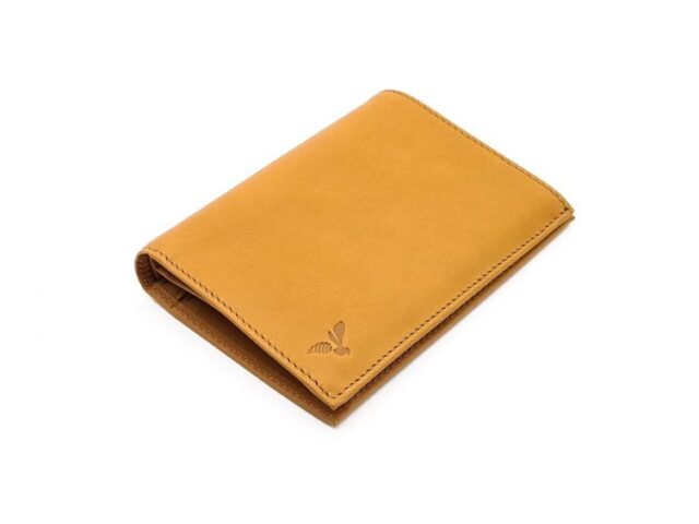 La Guêpe - Petite Maroquinerie - Portefeuille anti-rfid "Luxe" en cuir gold - 13 cm - PM-028-06