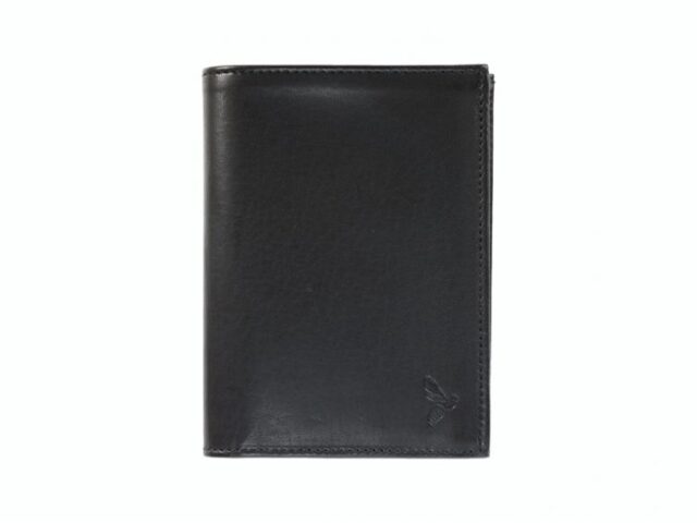 La Guêpe - Petite Maroquinerie - Portefeuille anti-rfid "Luxe" en cuir noir - 13 cm - PM-028-06
