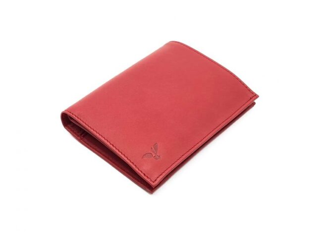 La Guêpe - Petite Maroquinerie - Portefeuille anti-rfid "Luxe" en cuir rouge - 13 cm - PM-028-06