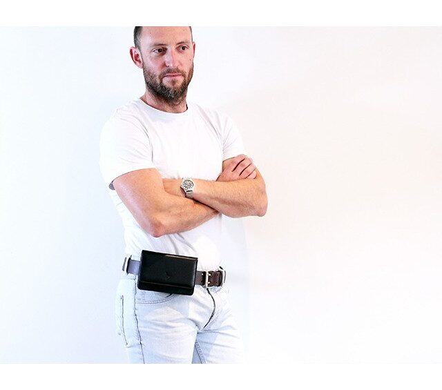 La Guêpe - Petite Maroquinerie - Portefeuille avec passant ceinture cuir gold - 036