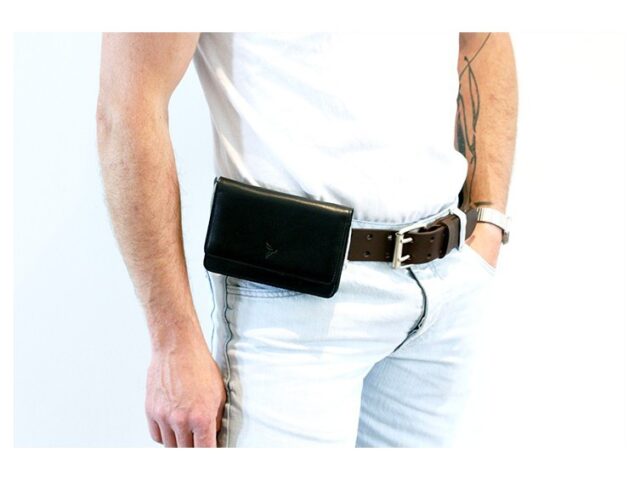 La Guêpe - Petite Maroquinerie - Portefeuille avec passant ceinture cuir gold - 036