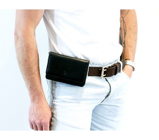 La Guêpe - Petite Maroquinerie - Portefeuille avec passant ceinture cuir gold - 036