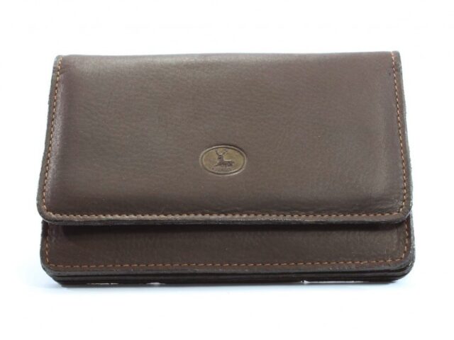 La Guêpe - Petite Maroquinerie - Portefeuille avec passant ceinture cuir marron - 036