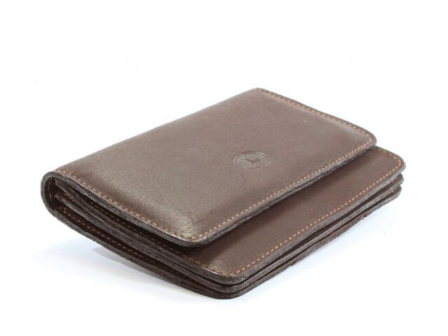La Guêpe - Petite Maroquinerie - Portefeuille avec passant ceinture cuir marron - 036