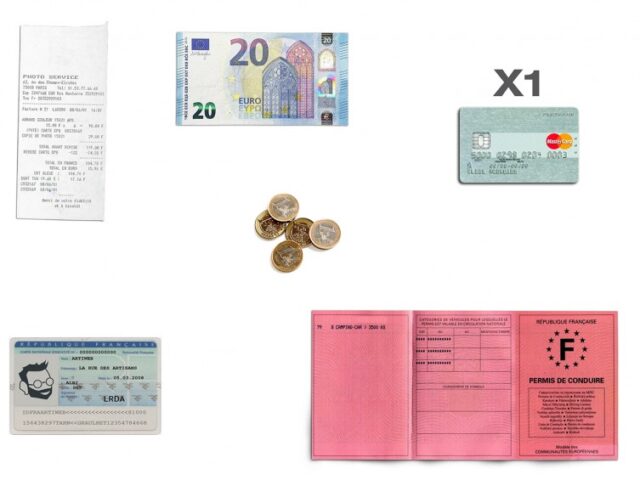 La Guêpe - Petite Maroquinerie - Portefeuille avec passant ceinture cuir noir - 036