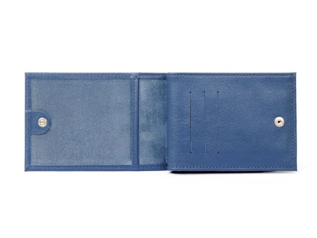 La Guêpe - Petite Maroquinerie - Portefeuille à l'italienne en cuir - bleu de prusse - 007