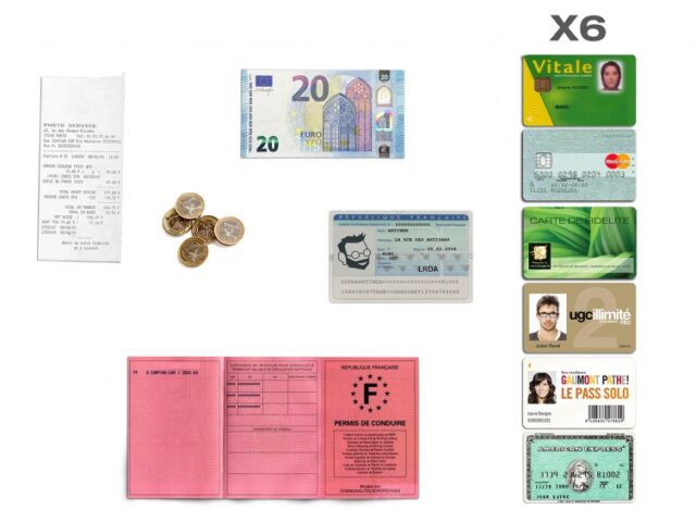 La Guêpe - Petite Maroquinerie - Portefeuille à l'italienne en cuir - bleu de prusse - 007