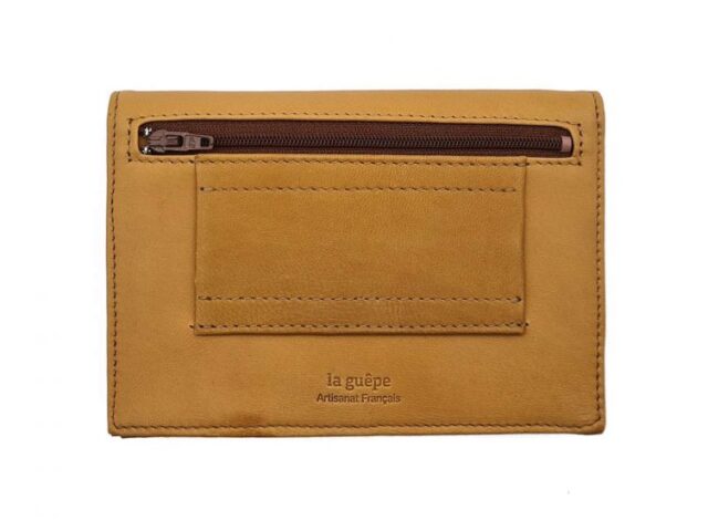 La Guêpe - Petite Maroquinerie - Portefeuille ceinture avec passant - "Luxe" en cuir gold - PM-014-01