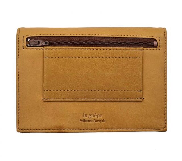 La Guêpe - Petite Maroquinerie - Portefeuille ceinture avec passant - "Luxe" en cuir gold - PM-014-01
