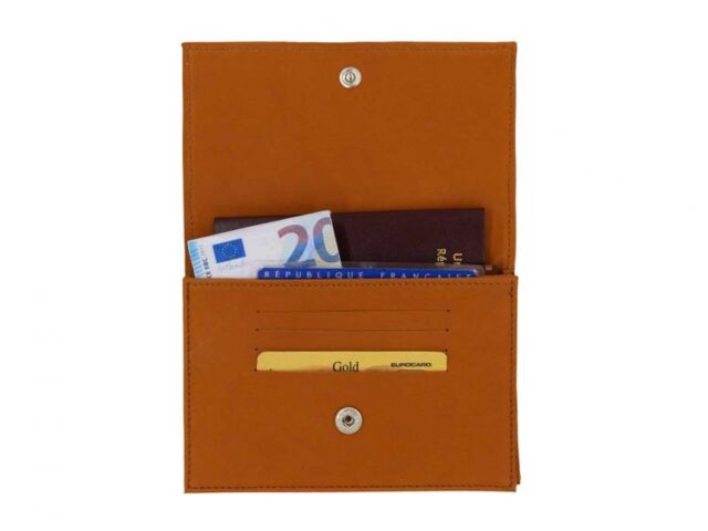 La Guêpe - Petite Maroquinerie - Portefeuille ceinture avec passant - "Luxe" en cuir gold - PM-014-01