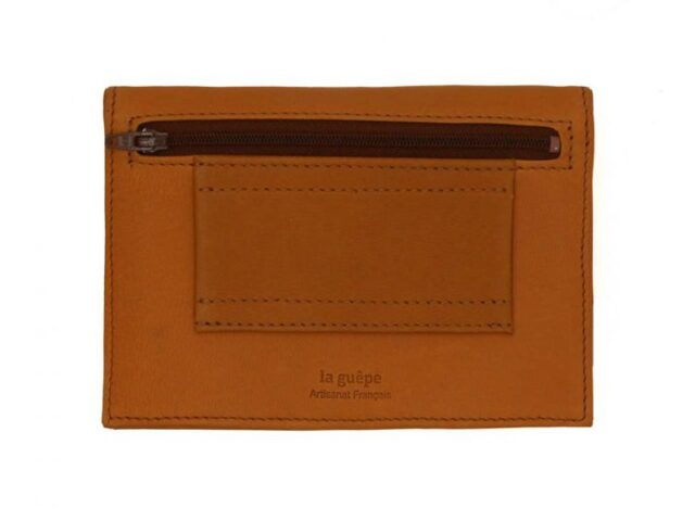 La Guêpe - Petite Maroquinerie - Portefeuille ceinture avec passant - "Luxe" en cuir gold - PM-014-01