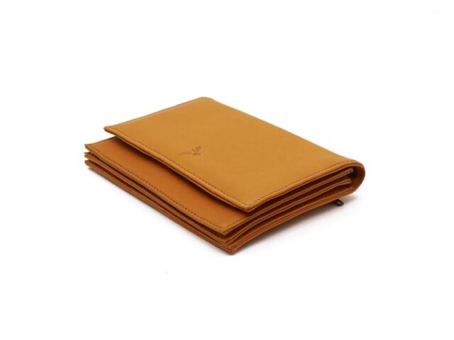 La Guêpe - Petite Maroquinerie - Portefeuille ceinture avec passant - "Luxe" en cuir gold - PM-014-01