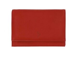 La Guêpe - Portefeuille ceinture avec passant  Luxe en cuir rouge  PM-014-01