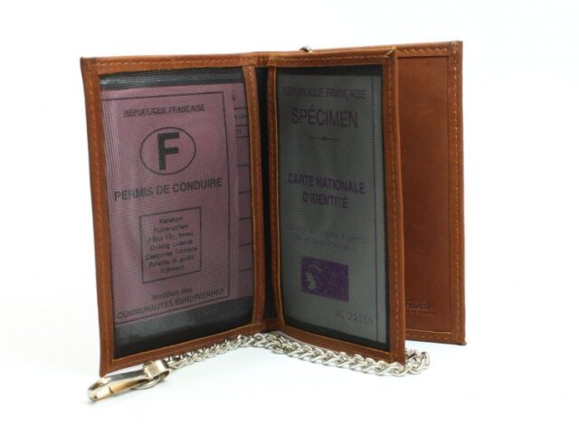 La Guêpe - Petite Maroquinerie - Portefeuille chaînette en cuir gold - 336