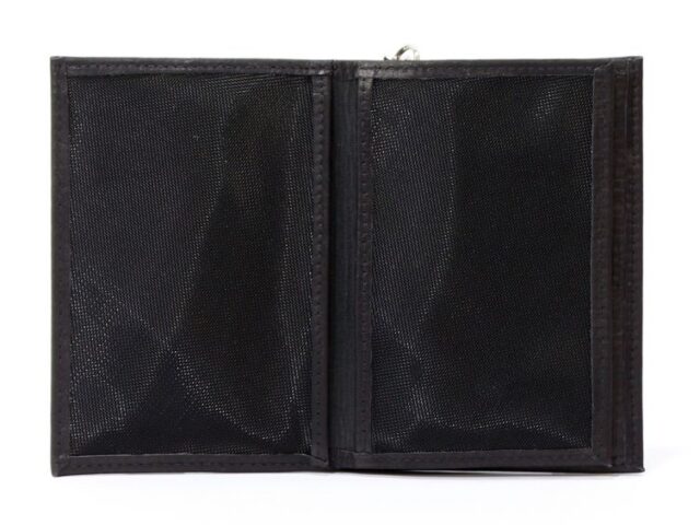 La Guêpe - Petite Maroquinerie - Portefeuille chaînette en cuir noir - 336