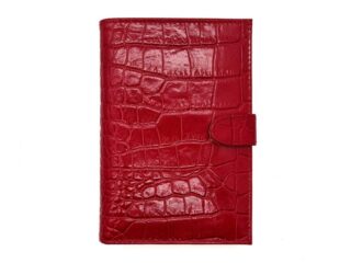 La Guêpe - Portefeuille croco 4 volets en cuir rouge  320