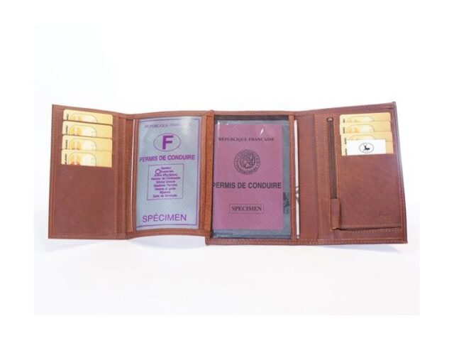 La Guêpe - Petite Maroquinerie - Portefeuille en cuir gold