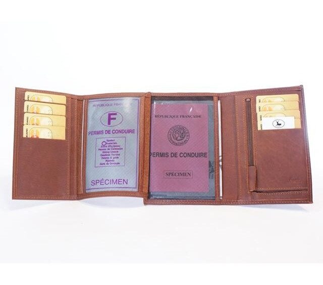 La Guêpe - Petite Maroquinerie - Portefeuille en cuir gold