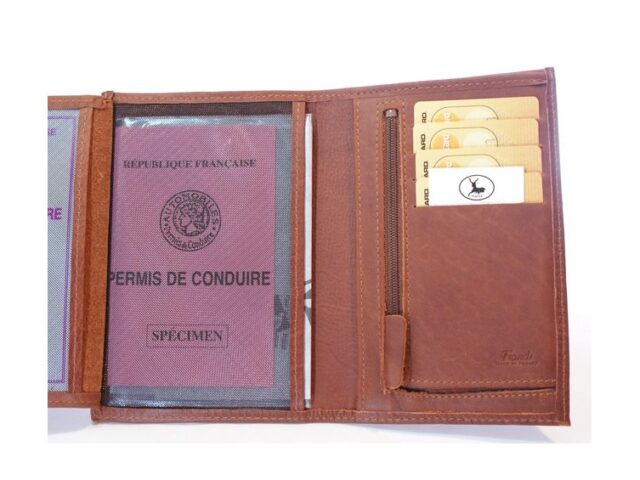 La Guêpe - Petite Maroquinerie - Portefeuille en cuir gold