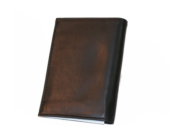 La Guêpe - Petite Maroquinerie - Portefeuille en cuir marron