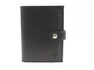 La Guêpe - Portefeuille cuir noir à patte  139