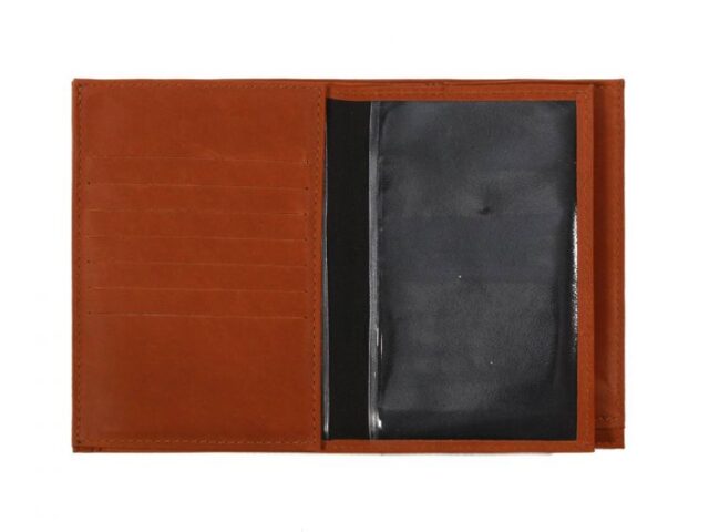 La Guêpe - Petite Maroquinerie - Portefeuille double rabat en cuir fauve - 969 grand