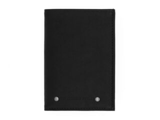 La Guêpe - Portefeuille double rabat en cuir noir – 954 petit